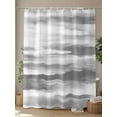 thumbnail image 4 of Gray White Small Stall Shower Curtain, Waterproof Shower Curtains for Bathroom, Vintage Country Abstract Gradient Mottled Washable Fabric Cloth Bath Curtain for Bathtub with Hooks 36x78 Inches, 4 of 6