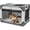 Light Grey 26.0"L x 18.0"W x 18.0"H, variant on Collapsible Soft Dog Crate 30 Inch, Portable Travel Pet Crate for Medium Dogs with 4-Door Mesh, Medium Dog Kennel Indoor & Outdoor, Light Grey