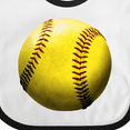 thumbnail image 4 of Inktastic Yellow Softball Boys or Girls Baby Bib, 4 of 4