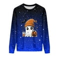thumbnail image 4 of Heisall Womens Sweatshirt Halloween Theme Glitter Print Round Neck Casual Sporty Long Sleeve Fleece-lined Autumn Winter Fashion Casual Tops, 4 of 9