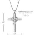thumbnail image 3 of Crystal Cross Necklace for Ashes Birthstone Cross Urn Necklaces for Ashes Keepsake Cremation Jewelry for Pet Human Ashes, 3 of 7