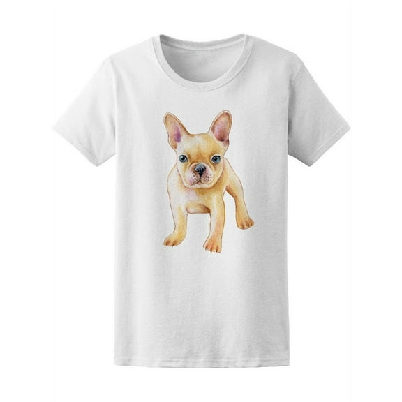 Watercolor French Bulldog Pet T-Shirt Women -Image by Shutterstock, Female x-Large
