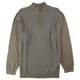 thumbnail image 1 of Suéter de punto Tasso Elba con cremallera de un cuarto para hombre Marrón Extragrande, 1 of 1