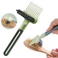 thumbnail image 2 of 2-in-1 Brush Cleaning Tool Set 2Pcs – Hair Rake & Comb Cleaner for All Hairbrushes, Portable Lint Remover & Dust Extractor, Practical Salon & Home Hairbrush Care Kit, Gray+Green, By Harlik, 2 of 7