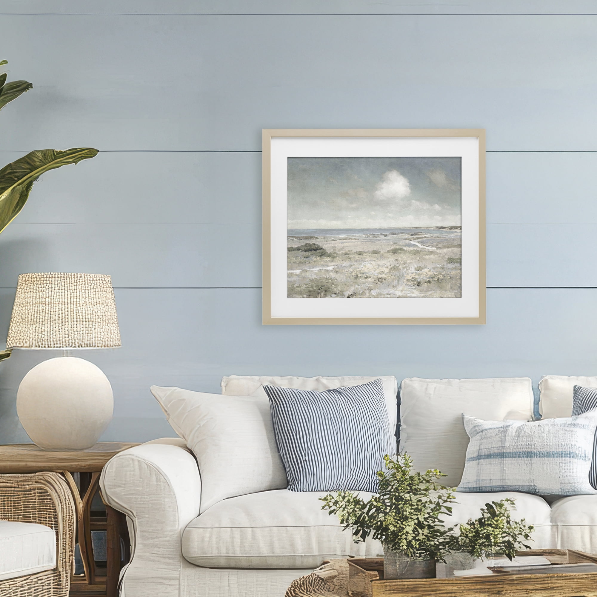 Stupell Industries By The Shore Neutrals Birch Framed Print Under Glass, design by Christy McKee