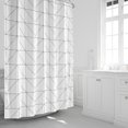 thumbnail image 4 of Cortina de baño de ducha de poliéster Cortina de baño impermeable + ganchos para colgar (XL), 4 of 8