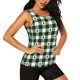 thumbnail image 2 of Balery Green White Christmas Tree Lumberjack Plaid Camiseta sin mangas estampada ligera para mujer, tops de entrenamiento sin mangas, camisetas de yoga transpirables de secado rápido.-Small, 2 of 7