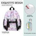 thumbnail image 5 of Butterfly and Lavender Pink Pattern Backpack for School, Cute School Bag with Adjustable Shoulder Straps and Padded Back, 15"x11.42"x5.5", 5 of 5