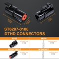 thumbnail image 3 of Kit de conectores JRReady Deutsch de 1 pin, 6 pares, IP67, resistente al agua, 60 A, 3 of 6