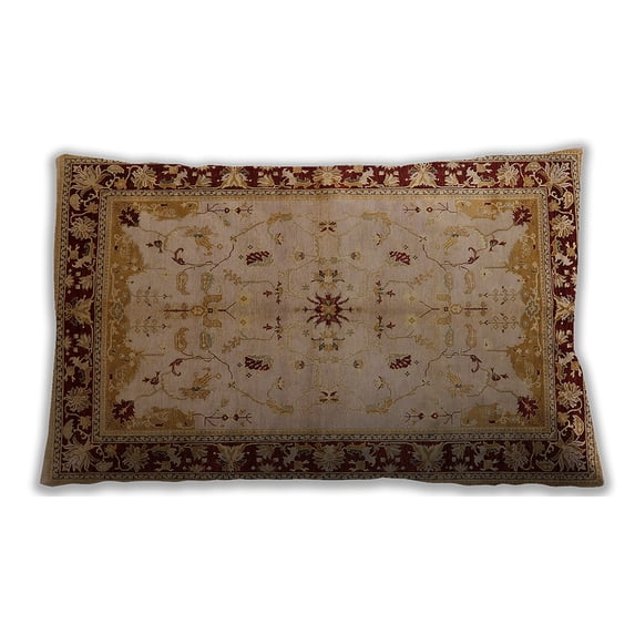 Ahgly Company Outdoor Rectangular Mid-Century Modern Lumbar Throw Pillow, 13 inch by 19 inch