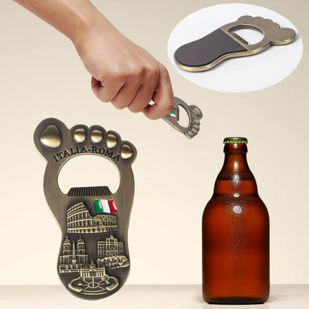 

Popular Pick! Zerbueate Halloween Decorations，Apartment Essentials，Kitchen Gadgets Foot Refrigerator Sticker Opener Creative Vintage Alloy Travel Souvenirs Handicrafts Bottles Opener Bronze