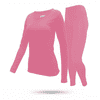 Women's Ultra-Soft Micro-Fleece Lined Thermal Base Layer Top & Legging Set, Pink, Medium