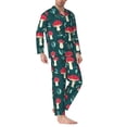 thumbnail image 2 of Sikiie Amanita Mushroom Mens Pajama Set, Soft Warm Long Sleeve Sleepwear, Cozy Button-Down Pjs for Men-Small, 2 of 7