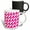 Multicolor, variant on 3drose, Horizontal Mustache Print Pink with White Mustache, 11oz Magic Transforming Mug