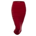 thumbnail image 1 of Doublju Women's Slim-Fit Ruched Long Pencil Skirt (Plus Size Available), 1 of 3
