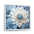 thumbnail image 2 of Designart "Embracing Blue And White Dahlia Beauty" Dahlia Floater Framed Canvas Prints, 2 of 5