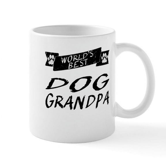CafePress - Worlds Best Dog Grandpa Mugs - 11 oz Ceramic Mug - Novelty Coffee Tea Cup