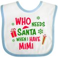 thumbnail image 3 of Inktastic Who Needs Santa when I Have Mimi Boys or Girls Baby Bib, 3 of 4