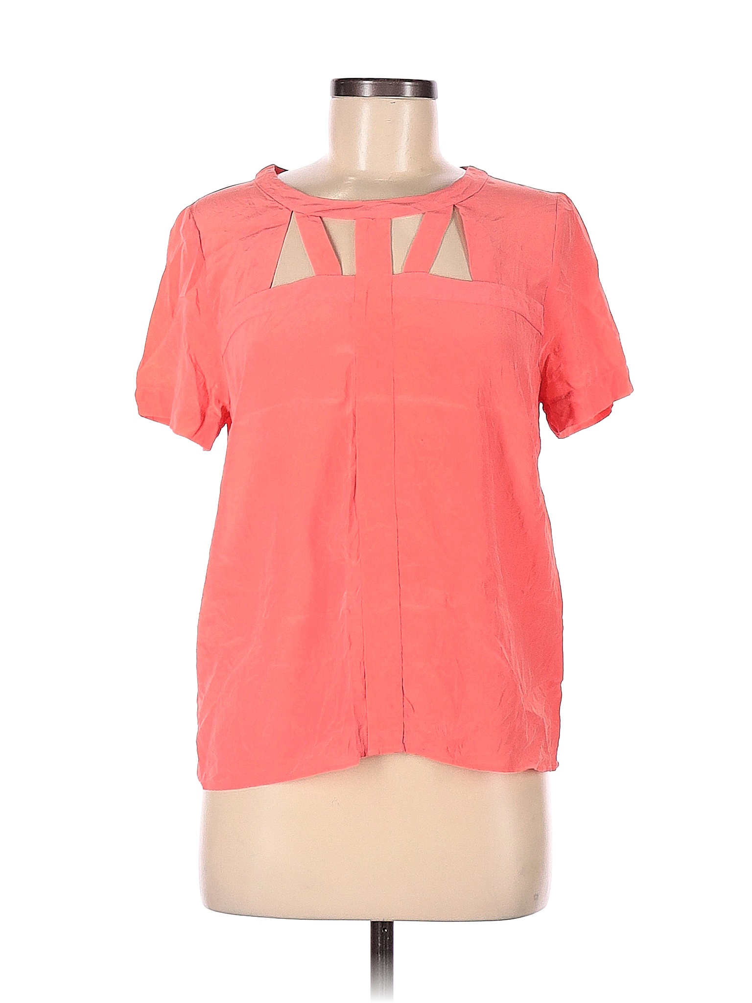 Haut Sandro En Soie 100% - Taille M, Couleur Blanc - Occasion Très Bon état