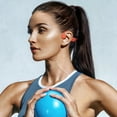 thumbnail image 1 of Auriculares de conducción ósea naranja Bluetooth inalámbricos para deportes con gran batería de 320mAh para correr, ciclismo, caminar, entrenamiento, gimnasio, 1 of 6