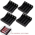 thumbnail image 2 of 18650 Battery Case Holder, 4 Pcs 4 Slots x 3.7V DIY Battery Storage Box, in Parallel Black Plastic Batteries Case with Pin for Soldering 4 x 18650, by, 2 of 5