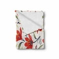 thumbnail image 2 of Floral Soft Flannel Fleece Throw Blanket, Hand Drawn Vintage Flourishing Tulip Flowers Nature Garden Theme Pattern, Cozy Plush for Indoor and Outdoor Use, 50" x 70", Peach Green and Red, by Ambesonne, 2 of 6