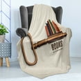 thumbnail image 4 of Book Soft Flannel Fleece Blanket, Key Shaped Bookshelf with Colorful Books as Bitting Cuts Books Key to Knowledge Print, Cozy Plush for Indoor and Outdoor Use, 60" x 80", Multicolor, by Ambesonne, 4 of 5