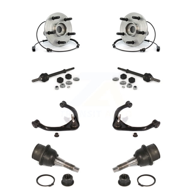 Transit Auto Ensemble de Roulement de Moyeu avant, Bras de Commande Inférieur à Rotule avec Barre de Oscillation, Kit de Stabilisation (8 Pcs) pour Dodge Ram 1500 4WD - Côté Gauche Droit (Conducteur Passager) K77-102453