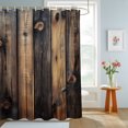thumbnail image 4 of Shower Curtains for Bathroom, Black Brown Board Waterproof Fabric Shower Curtain, Vintage Chic Shabby Wooden Grain Decorative Bathroom Curtain for Bathtub, 36"x72", No Hooks Included, 4 of 9