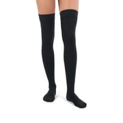 Jomi Compression Thigh High Collection, 20-30mmHg Surgical Weight Closed Toe 240 (XX-Large, Black)