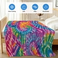 thumbnail image 4 of Colorful Cooling Blanket, Lightweight Breathable Summer Throw Blanket with Double Sided Cold Effect,Ethnic Modern Abstract Watercolor Tie-Dye Picnic Beach Blankets Bed Sheet for Hot Sleepers 30"x40", 4 of 8