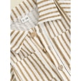 thumbnail image 6 of Musuos Baby Boy Striped Jumpsuit 0-18M Double Pockets Lapel Neck Short Sleeve Front Single-breasted Hemming Legs Romper, 6 of 9