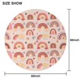 thumbnail image 6 of Round Waterproof Tablecloth 60×60 Inch, Boho Style Reusable Indoor/Outdoor Durable Table Cover for Party Kitchen Dinner Room Decor, 6 of 6