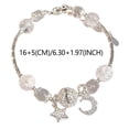 thumbnail image 4 of Star Moon Bracelet Opal Glaze Bracelet Trendy Star Moon Charm Bracelet Crystal Beads Bracelets Natural Stone Beads Bracelet Birthday Jewelry for Women, 4 of 9
