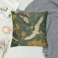 thumbnail image 2 of Throw Pillow Cover Home Decorative Square Crane White Gold Blue Boho Cushion Covers Home Decor Chinoiserie Pillow Cover, 2 of 5