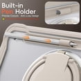 thumbnail image 5 of Case for Samsung Galaxy Tab S11 2025 Handle Protective Cover 360 Rotating Ring Stand, Shockproof Dropproof Case for Kids Kickstand & Pencil Holder & Shoulder Strap,Khaki,For Galaxy Tab S11, 5 of 10