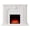White, variant on 47.5" Wide Freestanding Fireplace with Realistic LED Flames - Grey