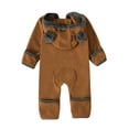 thumbnail image 7 of Kaemgyyd 2 PC Newborn Baby Boys Girls Snowsuit Cute Fleece Lined One-Piece Jumpsuit Outfits Winter Warm Hooded Romper for Infant, 7 of 7