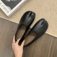 thumbnail image 3 of Bailamos Women Tabi Ninja Slip On Flats Split Toe Slippers Round Toe Shallow Lazy Slip On Boat Mules Shoes Soft Loafers Mujer, 3 of 5