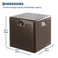 thumbnail image 3 of Gaderth Coffre de Terrasse en Résine, Coffre de Rangement Extérieur Étanche de 28 Gallons, Bac de Rangement pour Patio, Contenant de Rangement en Résine Verrouillable, Banc de Rangement pour Coussins de Meubles de Patio, Outils de Jardin, Équipement de Sport de Piscine, 3 of 9