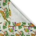 thumbnail image 3 of Ambesonne Exotic Kitchen Curtains, Vivid Floral Parrots, 55"x45", Ivory and Multicolor, 3 of 3