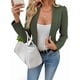 thumbnail image 3 of Blazer para Mujer, Ligero, Informal, Elegante, con Cuello Chal y Abertura Frontal. Verde L, 3 of 10