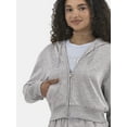 thumbnail image 4 of No Boundaries Cropped Zip Up Hoodie, Women's, 4 of 5