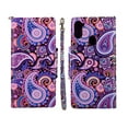 thumbnail image 3 of Purple Paisley Case for Samsung Galaxy A11 / M11 Magnetic Detachable Pu Leather Wallet Cover Flap Closure and Snap-on Book Style Cases Card Holders Wrist Strap 2 in 1 Folio, 3 of 3