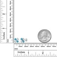 thumbnail image 3 of Gem Stone King 925 Sterling Silver Swiss Blue Topaz and White Moissanite Earrings for Women | 2.27 Cttw | Gemstone November Birthstone | Heart Shape 4MM, 3 of 3