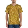 thumbnail image 4 of Haiem Hip Hop Hipster Baseball Jersey Button Down Shirts Sports Uniforms Men Women Jersey(Gold Glitter,Medium), 4 of 9