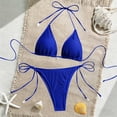 thumbnail image 1 of Warop Women's Solid Color Padded Triangle Bikini Set, Separate Swimsuit for Beach and Pool, 1 of 8
