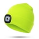 thumbnail image 1 of Gorro con luz LED para niños, regalo para niños y niñas, de invierno, suave, cálido, con luz, recargable por USB, 4 LED de alto brillo (amarillo fluorescente)., 1 of 8