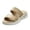 Khaki, variant on Shrysg Women's Platform Sandals Casual Comfy Slippers Non-Slip Breathable PU Slip On Beach Shoes for Daily Wear Khaki