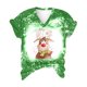 thumbnail image 3 of Pntutb Mujeres Casual Loose Christmas Elk Cuello en V Camisetas de manga corta Hombres Mujeres tops Pntutb Pntutb-8772, 3 of 6